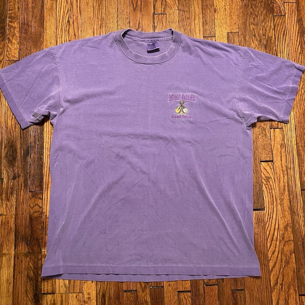Nashville Music Valley Vintage T Shirt Sansegal Sportswear T Shirt XL Purple